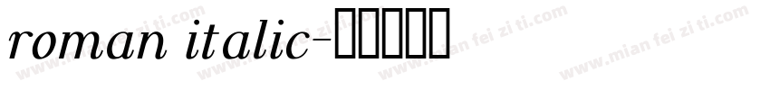 roman italic字体转换